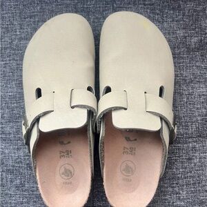 Birkenstock Boston Taupe Mules Clogs Size EU 37 US 6